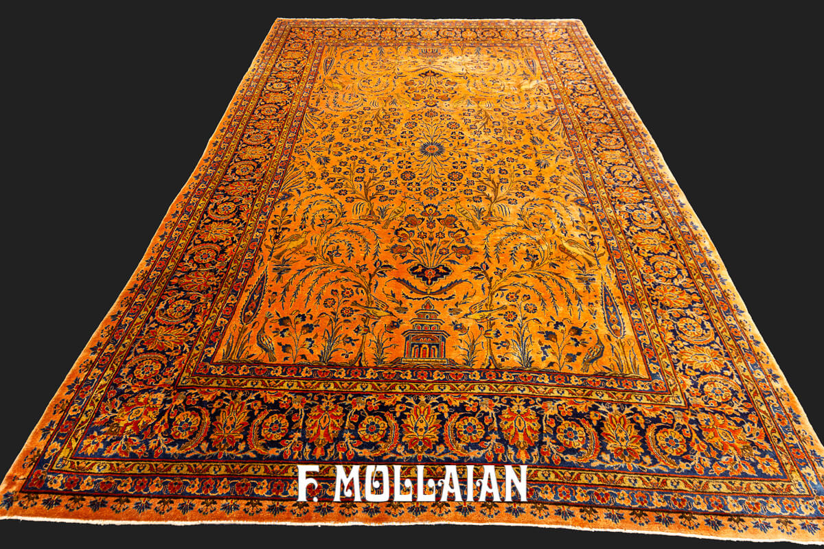 Kashan Manchester Rug Rust&Red n°:97660368